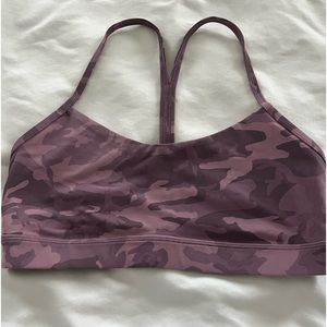 Lululemon pink camo sports bra